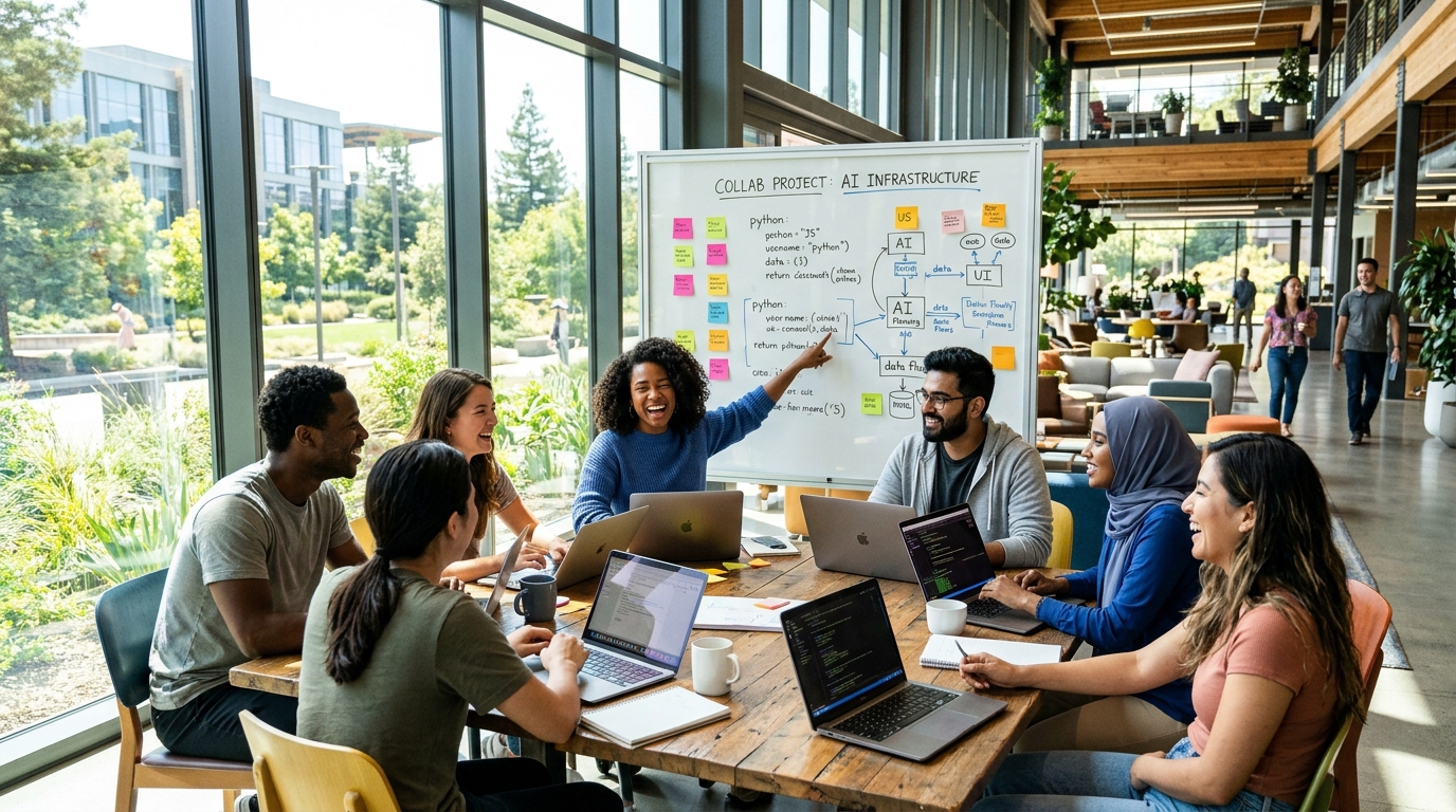 Innovators collaborating at HCLTech modern campus